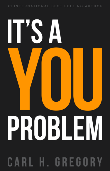 a black, white, and orange  book cover with the words it's a you problem