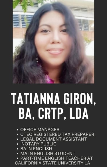 Tatianna Giron: Providing Expertise at Evangeline Giron, Inc.