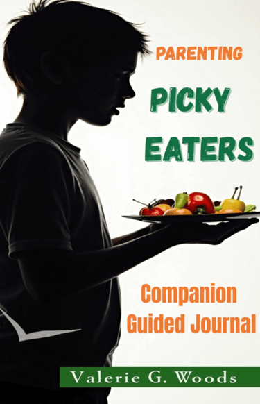 Parenting Picky Eaters Companion Journal Cover a teenager holding a plate of food