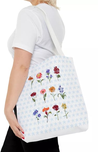 Botanical Images on a Tote Bag