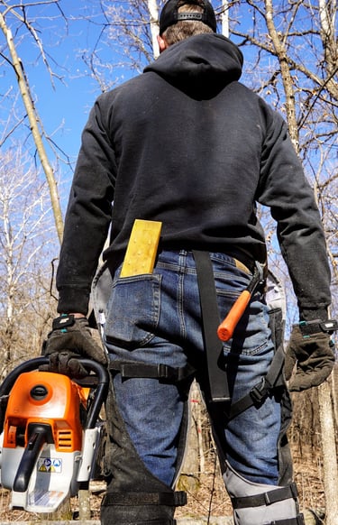 man with chainsaw