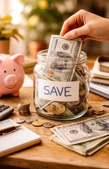 Essa imagem representa a importância de economizar o seu dinheiro