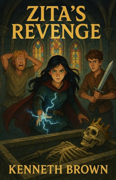 Alpherge and Erik believe the golden crown will help them open the portal,. but Zita has other plans