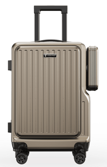 A suitcase with a Side Case