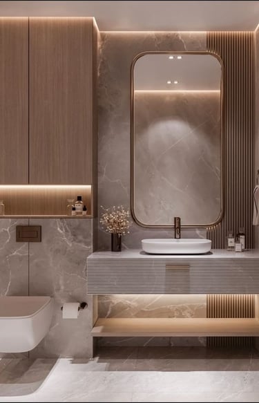 banyo tadilatı ile yenilenmiş duş alanı