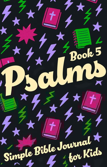 A book cover for Simple Bible Journal, Psalms: Book 5