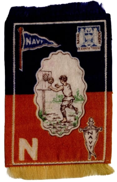 Navy Vintage B33 College Basketball Felt