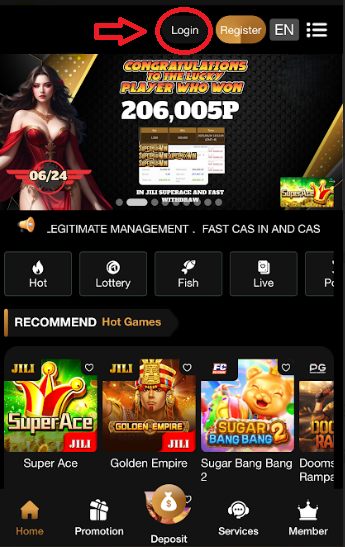 tap login sample image for superyummy888