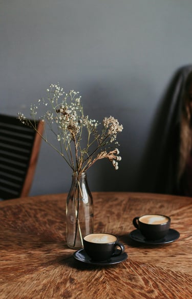 Tisch in der Trauergruppe