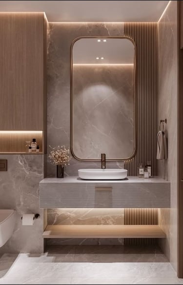 banyo tadilatı ile yenilenmiş duş alanı
