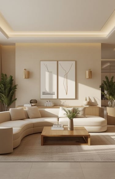 dekorasyona uygun şekilde tasarlanan asma tavan