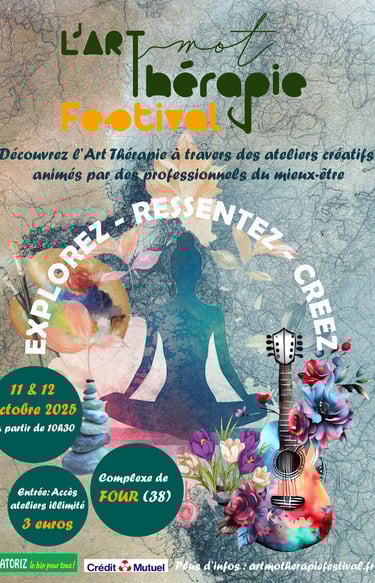 Affiche du festival de l'art mot thérapie en Isère en octobre 2025