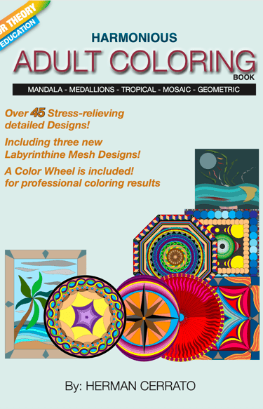 Harmonious adult coloring book