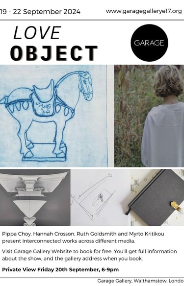 A poster advertising our Love Object exhibition