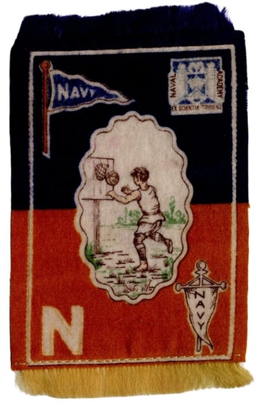 Navy Vintage B33 College Basketball Felt