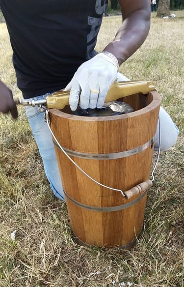Sorbetière traditionnelle en bois