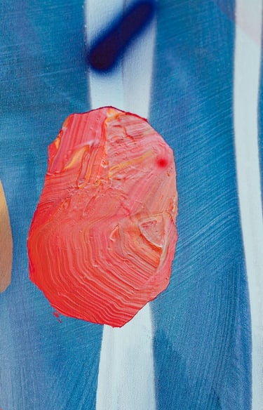 Painting of frozen Pizza- detail