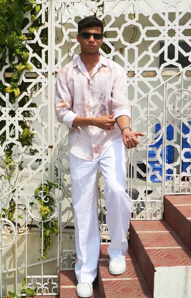 linen floral shirt