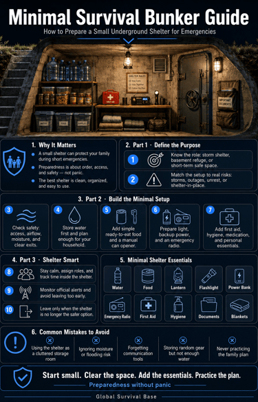 the-infographics-image-of-minimal-survival-bunker-guide-how-to-prepare-a-small-underground-shelter-for-emergencies
