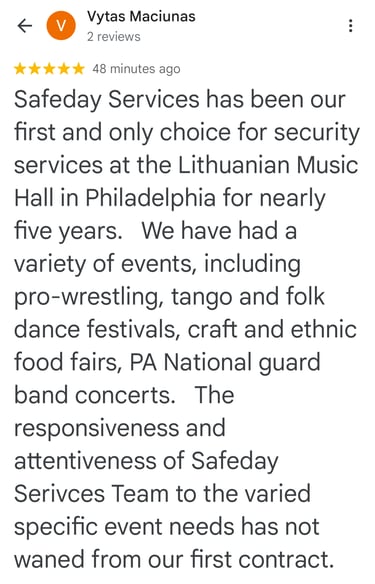 Google 5 Star Review