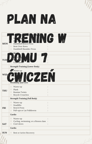 Trening na odchudzanie 7 ćwiczeń