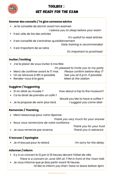 DELF A2 vocabulary