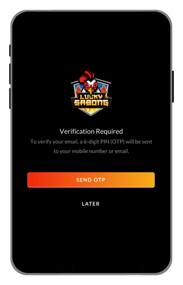 goperya OTP verification screen