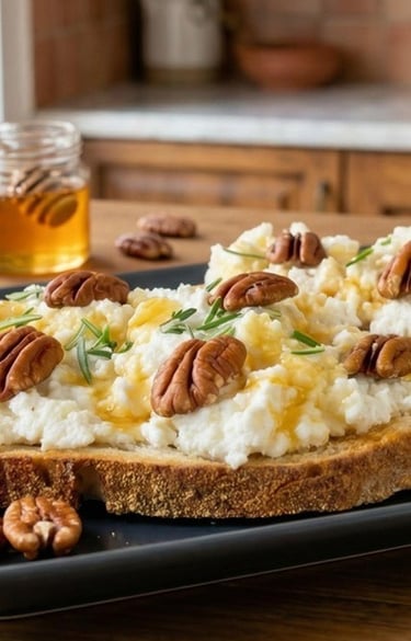 Sweet Bruschetta recipe with ricotta and honey