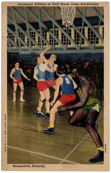 Early Integrated Basketball in the Military photograph