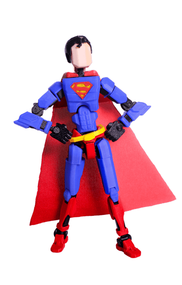 Figura Superman articulada impresa en 3D — Tío TresD México