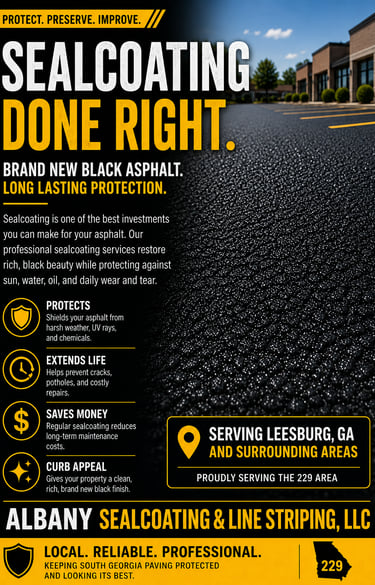 Professional Sealcoating Services in Leesburg, Georgia