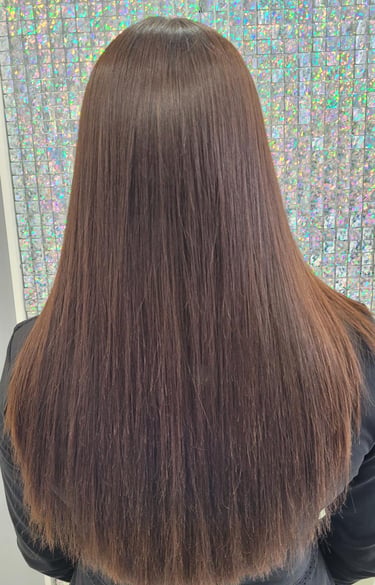 Long straight brunette hair