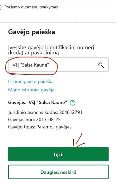 1.2 % parama sokiu studijos veiklai palaikyti
