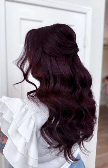 half up wedding hair sew in extensions temecula ripon wedding hairstylist