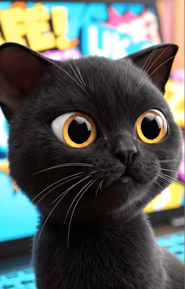 Luna Cat with Laptop - LunaticAds Marketing