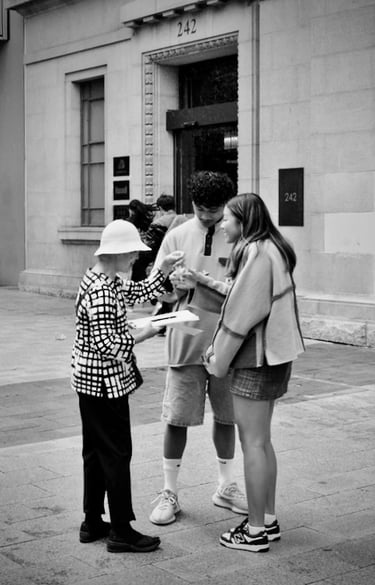 Peter Pickering photographs strangers in Perth streets.