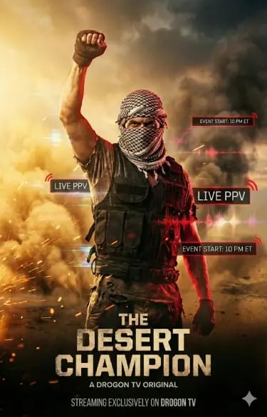 Drogon TV app showing live sports and entertainment