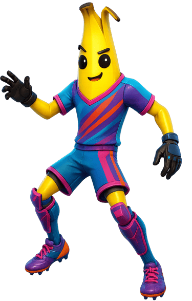 a banana banana peeler wearing a colorful outfit