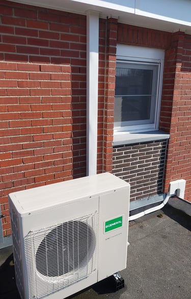 buiten unit warmtepomp Moorslede