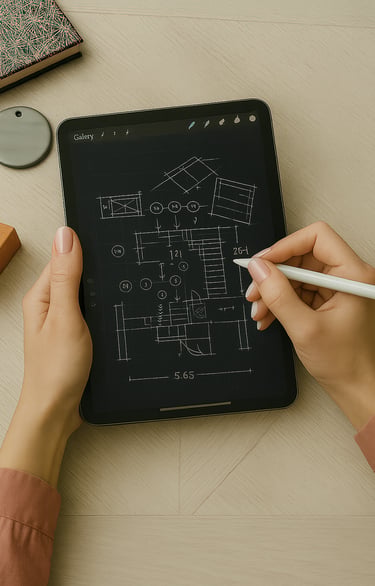 Digitale Grundrissplanung am Tablet