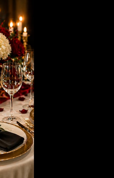 Elegant table setting decor