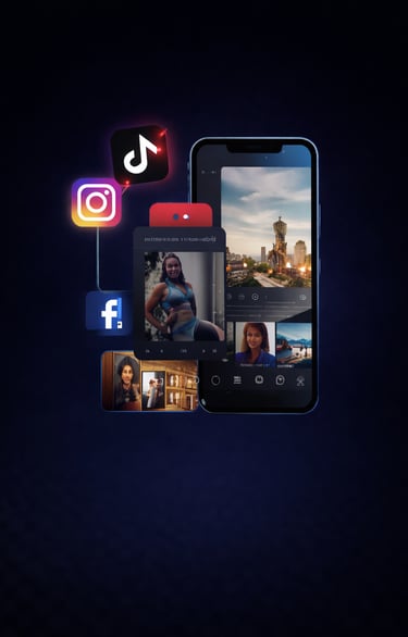 Content distribution on social media platforms including Instagram TikTok and Facebook