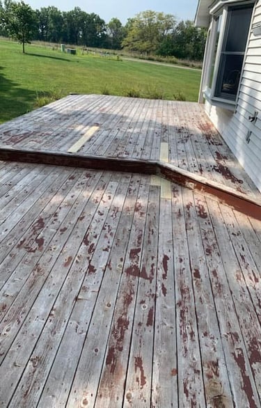 before deck paint
