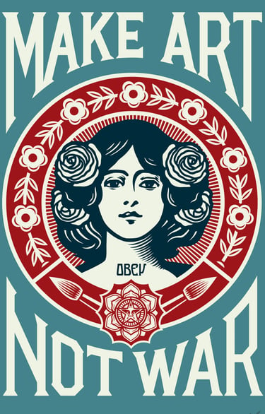  Make Art Not War Lithograph 2026 ©Shepard Fairey