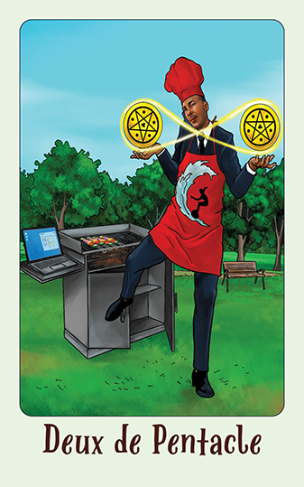 Eden le jeu de la vie Le tarot de jasper Deux de pentacle