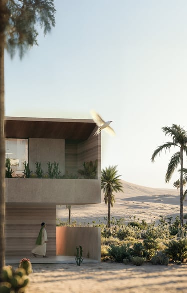 Contemporary desert architecture concept house exterior 2025