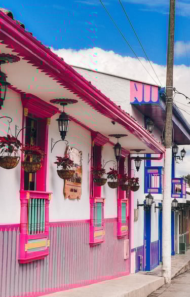 Pink facades in Salento