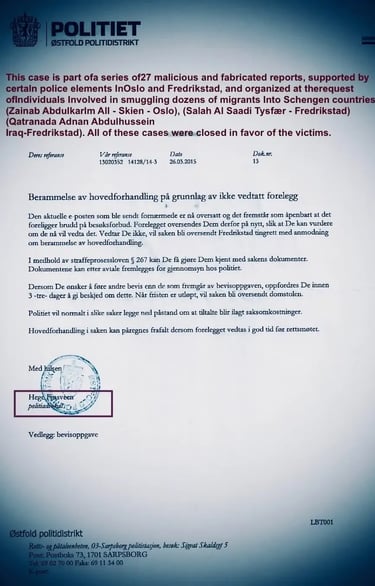 hege finsveen,fredrikstad politi,salah hassan al-saadi,zainab abdulkarim,Qatranada Adnan Abdulhussein, iraq, norway, fredriks