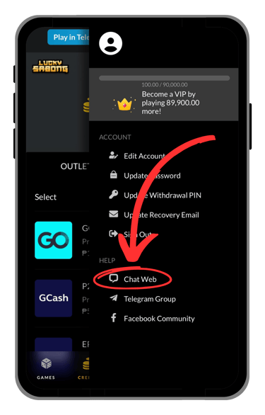 goperya customer support access screen