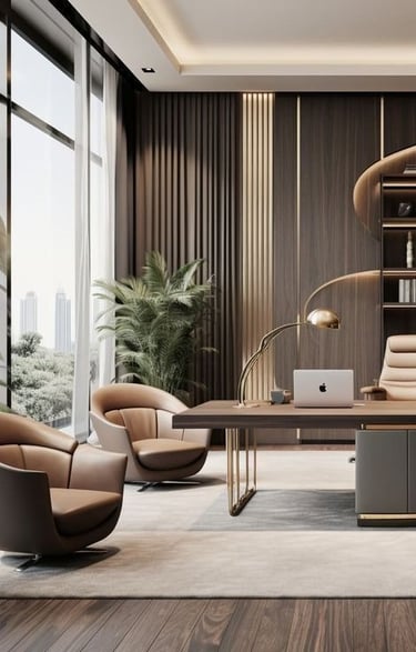 ticari alan dekorasyonunda ofis ve dükkan tasarımı